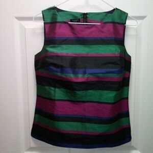 Talbots Silk Sleeveless Striped‎ Top